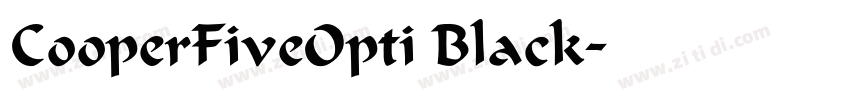 CooperFiveOpti Black字体转换